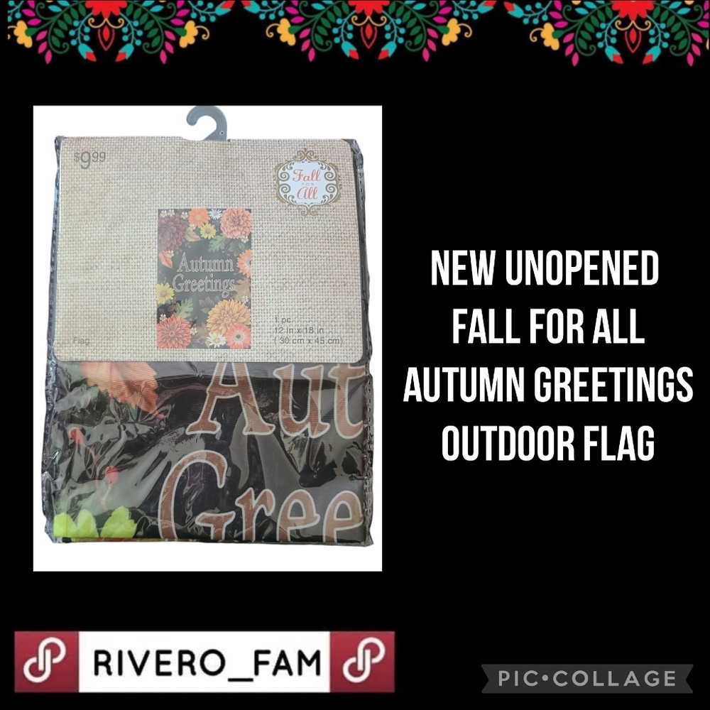 NEW UNOPENED | FALL FOR ALL | AUTUMN GREETINGS |OUTDOOR FLAG